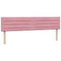 vidaXL Posteľný rám boxsping s matracmi ružová 200x220 cm zamat