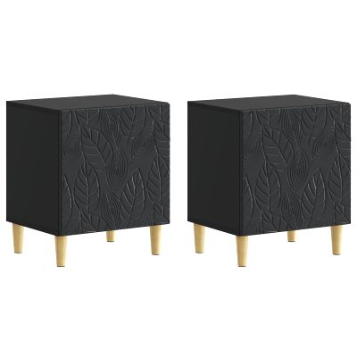 vidaXL Nočný stolík 2 pcs Čierna 43 x 34,5 x 50 cm Kompozitné drevo