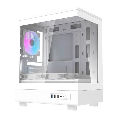Počítačová skriňa Darkflash DB330M + 3 ventilátory (biela)