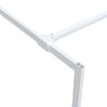 vidaXL Sprchová zástena biela 140x195 cm priehľadné ESG sklo