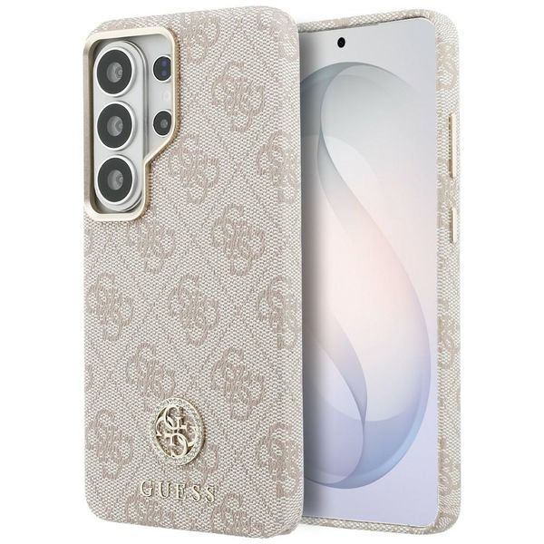 Puzdro Guess Case 4G Rhinestone Round Logo MagSafe pre Samsung Galaxy S26 Ultra ružová