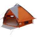 vidaXL Teepee stan pre 4 osoby 4 osoba Šedá a oranžová