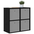 vidaXL Servírovacia skriňa Čierny dub 68,5 x 32 x 67 cm