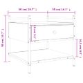 vidaXL Konferenčný stolík sivý sonoma 50x50x50 kompozitné drevo