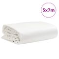 vidaXL Celta biela 5x7 m 650 g/m²