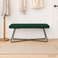 vidaXL lavička Tmavozelená 110 x 40 x 45 cm Zamat