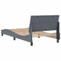 vidaXL Rám postele bez matraca Hanko tmavosivá 100x200 cm zamat