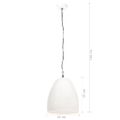 vidaXL Industriálna závesná lampa 25 W biela 42 cm okrúhla E27