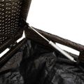 vidaXL Vonkajšia úložná lavica s hnedým vankúšom z polyratanu 100 cm