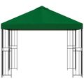 vidaXL Altánok 3 x 3 m Zelená Polyester a oceľ 190 gsm