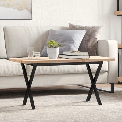 vidaXL Konferenčný stolík v tvare X 90x40x45,5 cm borovica a oceľ