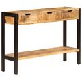 vidaXL Príborník z mangového dreva s 3 zásuvkami 110x35x75 cm