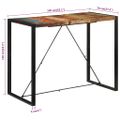 vidaXL Barový stôl 140x70x110 cm masívne recyklované drevo