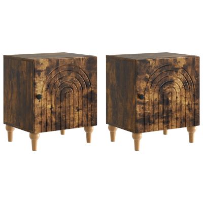 vidaXL Nočný stolík 2 pcs Dymový dub 43 x 34,5 x 50 cm