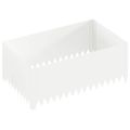 vidaXL Obrubník trávnika 4 ks 100 x 60 x 35 cm Oceľ Biela