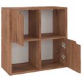 vidaXL Knižnica, hnedý dub 60x27,5x59,5 cm, kompozitné drevo
