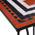 vidaXL Mozaikový bistro stolík, tehlovo biely 60 cm, keramika