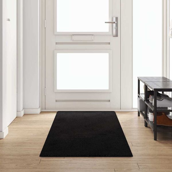 vidaXL Behúň koberec Čierna 80 x 300 cm 100% Polypropylén Tuft