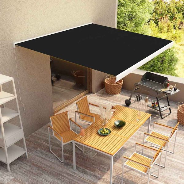 vidaXL Ručne ovládaná kazetová markíza, 350 cm, antracitová