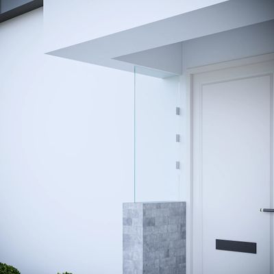 vidaXL Bočný panel pre striešku dverí priehľadný 50x100cm tvrdené sklo