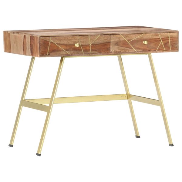 vidaXL Písací stôl so zásuvkami 100x55x75 cm masívne akáciaové drevo