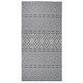 vidaXL Vonkajší koberec s plochým tkaním 100x200 cm modrý vzorovaný