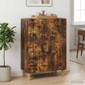 vidaXL Servírovacia skriňa Dymový dub 66 x 34,5 x 90 cm