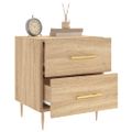vidaXL Nočné stolíky 2 ks dub sonoma 40x35x47,5 cm kompozitné drevo