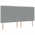 vidaXL LED boxspring posteľ s matracom Svetlosivá 200 x 200 cm Látka