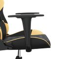 vidaXL Herná stolička čierna a zlatá umelá koža