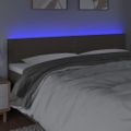 vidaXL Čelo postele s LED sivohnedé 160x5x78/88 cm látka