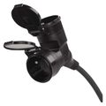 Rozšírený kábel EMOS P0601 spojka 10 m / 2 zásuvky / čierna / gumový / 230 V / 1,5 mm²