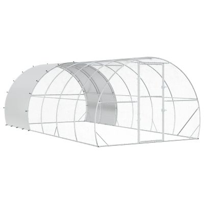 vidaXL Kurník pre kurčatá Strieborná 600 x 300 x 200 cm
