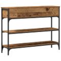 vidaXL Konzolový stôl Staré drevo 100 x 25 x 75 cm Kompozitné drevo