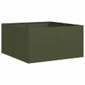 VidaXL kvetináč Olive Green 80x80x40 cm Oceľ valcovaná za studena