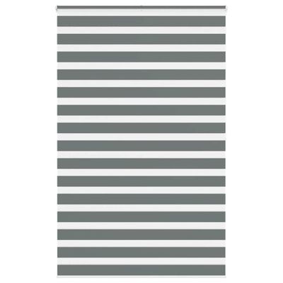vidaXL Zebra roleta tmavošedá 145x200 cm šírka látky 140,9cm polyester