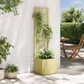vidaXL Záhradný kvetináč s trellis Zelená 36 x 36 x 140 cm PP
