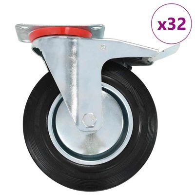 vidaXL Otočné kolieska 32 ks, 200 mm