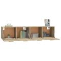 vidaXL Nástenné skrinky 2 ks dub sonoma 80x35x36,5 cm spracované drevo