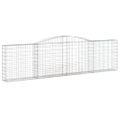 vidaXL Oblúkové gabiónové koše 7ks 400x30x100/120cm pozinkované železo