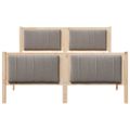 vidaXL Rám postele Hnedá a taupe 140 x 190 cm Borovicový masív