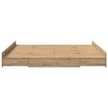 vidaXL Rám postele s úložným prostorem Remeselný dub 200 x 200 cm