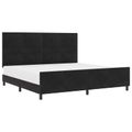 vidaXL Posteľ s pružinovým rámom Čierna 200 x 200 cm Zamat