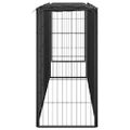 vidaXL Ohrádka pre psov 10 panelov čierna 50x100 cm práškovaná oceľ