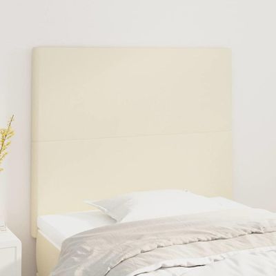 vidaXL Čelo postele krémové 80x5x118/128 cm umelá koža