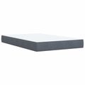 vidaXL LED boxspring posteľ s matracom Tmavosivá 120 x 190 cm Zamat