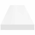 vidaXL Plávajúce nástenné police 2 ks, biele 120x23,5x3,8 cm, MDF