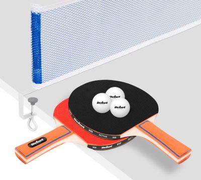 Zostava pálok, loptičiek a siete pre stolný tenis REBEL RBA-4001