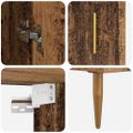vidaXL Highboard Staré drevo 69,5 x 34 x 180 cm Kompozitné drevo