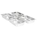 vidaXL Gastronádoby 4 ks, GN 1/1, 100 mm, nehrdzavejúca oceľ